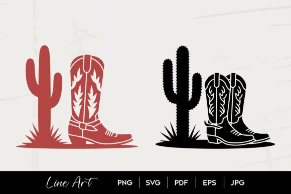 Cowboy Boots Cactus SVG Review