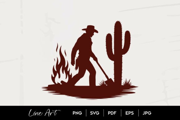 Cowboy Campfire Silhouette SVG Review