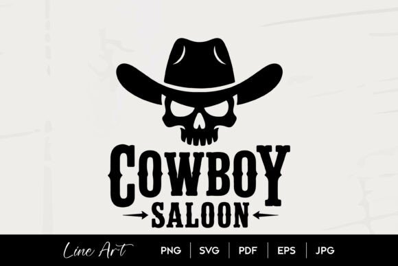 Cowboy Saloon Skull SVG Review for Embroidery