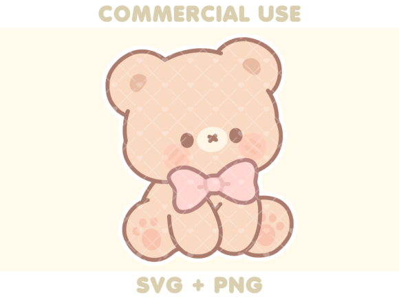 Cute Beige Bear Wearing Bow Review