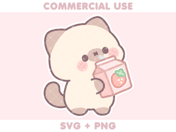 Cute Cat Drinking Strawberry Milk Review