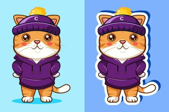 Cute Cat Wearing Hoodie and Beanie Embroidery Review