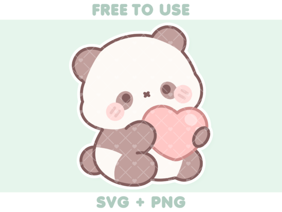 Cute Panda Holding Heart Embroidery Review