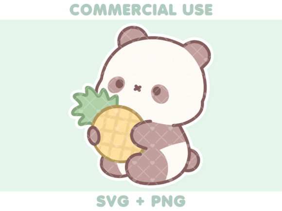 Cute Panda Holding Pineapple Embroidery Review