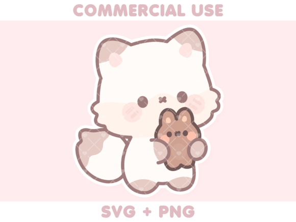 Cute White Fox Holding Bunny Plush Embroidery Review