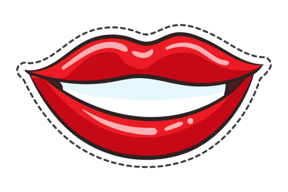Female Lips Happy Sexy Smile Color Stic
