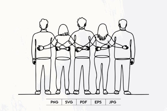 Friends Unity Line Art SVG Review