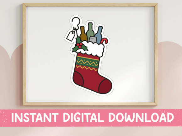 Funny Christmas Stocking with Wine Embroidery Review