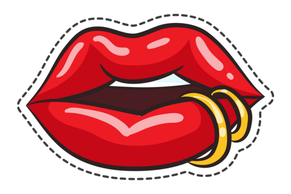 Glamour Red Lips with Golden Rings Review