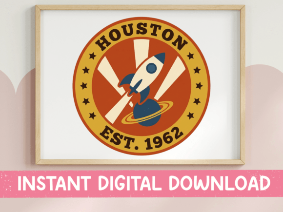 Houston Est 1962 Rocket SVG PNG Review