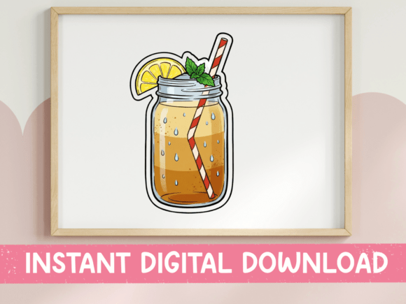 Iced Sweet Tea Mason Jar Sticker Embroidery Review