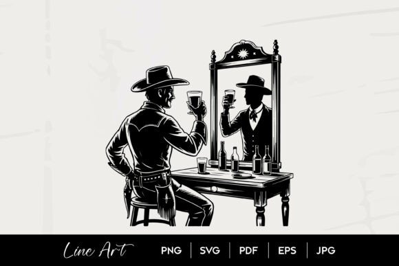 Review: Cowboy Mirror Drink Saloon Art for Embroidery