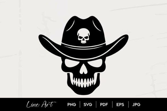 Skull Cowboy Hat Line Art Embroidery Review