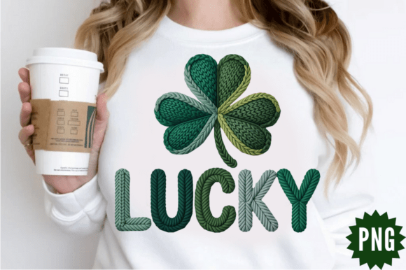 St. Patrick s Day Faux Yarn Shamrock PNG